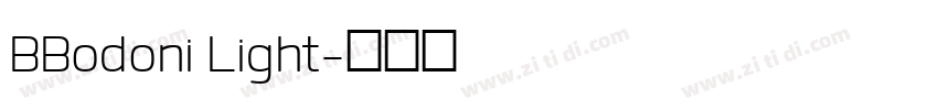 BBodoni Light字体转换